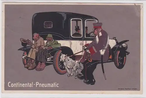 90477 Reklame Humor Ak Continental Pneumatic Automobil 1914