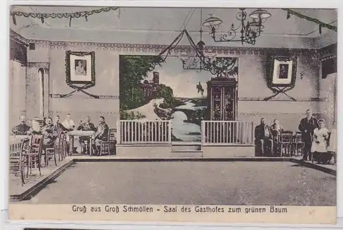 9055 Ak Salutation de Grand Schmolen Salle de l'auberge à l arbre vert 1917