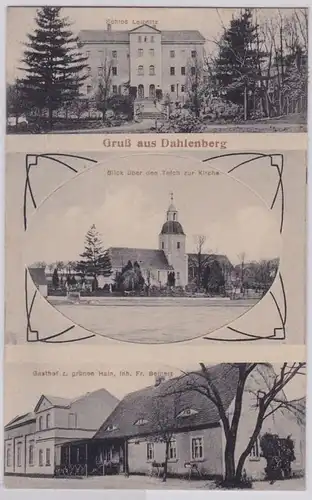 91704 Mehrbild Ak Gruß aus Dahlenberg Gasthof zum grünen Hain um 1912