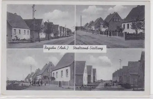 91715 Mehrbild Ak Gruß aus Raguhn (Anh.) Stadtrand Siedlung um 1944