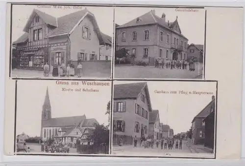 92162 Multi-image Ak Salutation de Westhausen Consum, auberge, etc. 1915
