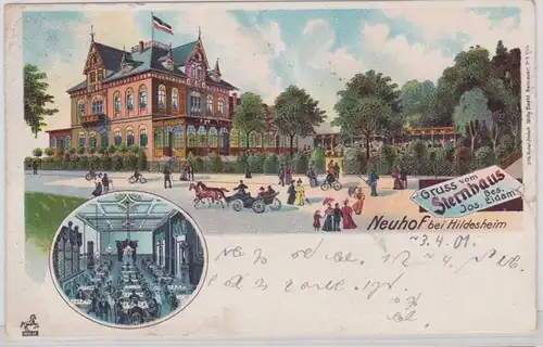 92174 Ak Lithographie Gruß vom Sternhaus Neuhof bei Hildesheim 1901