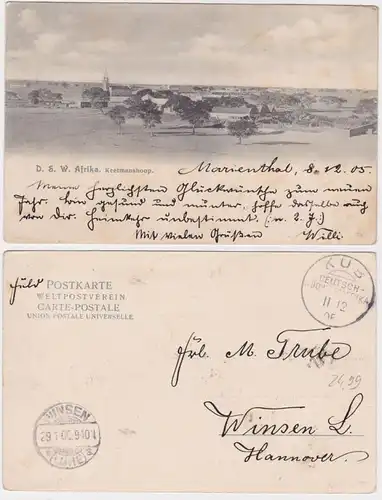 92253 Feldpost Ak deutsche Kolonien DSWA Stempel Kub 1905