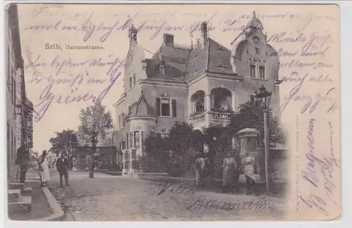 92295 AK Selb - Gartenstrasse mit Stadtvilla 1903