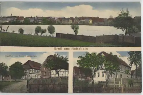 92604 Mehrbild Ak Gruß aus Raitzhain Gasthof, Schule usw. 1918