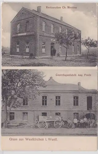 92608 Mehrbild Ak Gruß aus Westkirchen Restauration, Centrifugenfabrik 1910