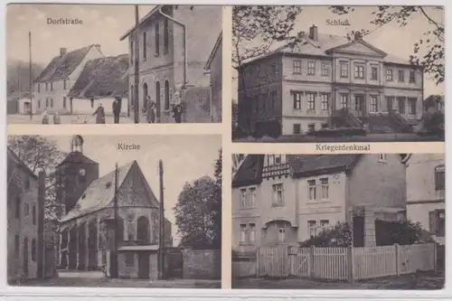 94952 Mehrbild Ak Gruß aus Wolmirstedt Dorfstraße, Kriegerdenkmal usw. um 1920