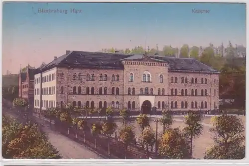 95078 Feldpost Ak Blankenburg-Harz Partie an der Kaserne 1914