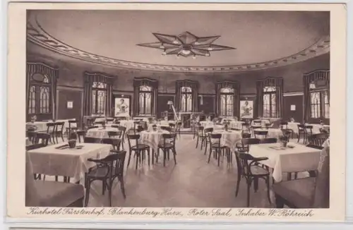 95184 Ak Kurhotel Fürstenhof, Blankenburg am Harz, Intérieur Salle rouge 1937