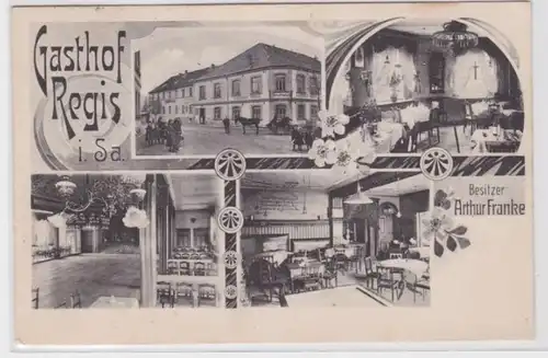 95238 Mehrbild Ak Gasthof Regis in Sachsen Besitzer Arthur Franke 1907
