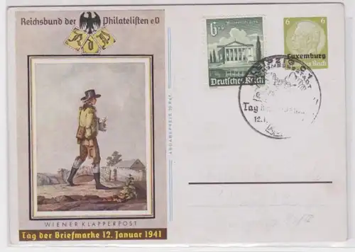 95255 Ganzsache Ak Reichsbund der Philatelisten eV. Tag der Briefmarke 1941