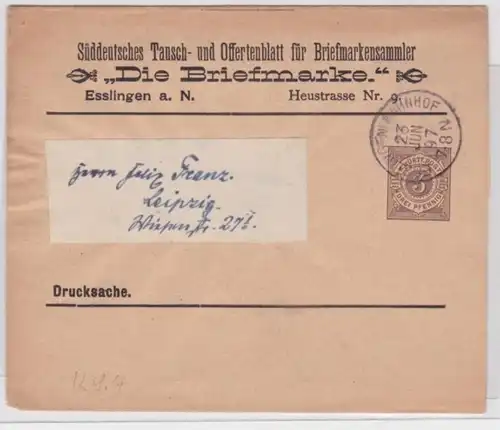 95261 Ganzsache Brief Tausch- und Offertenblatt für Briefmarkensammler 1897