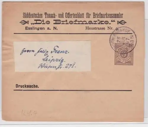 95261 entier Lettre bulletin d'échange et d 'offre pour collectionneur de timbres 1897