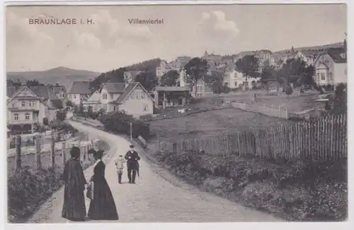 95310 Ak Braunlage im Harz, Villenviertel 1910