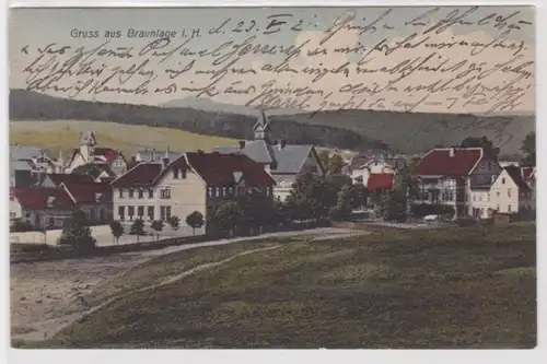 95319 Ak Gruss aus Braunlage im Oberharz, Gesamtansicht 1921
