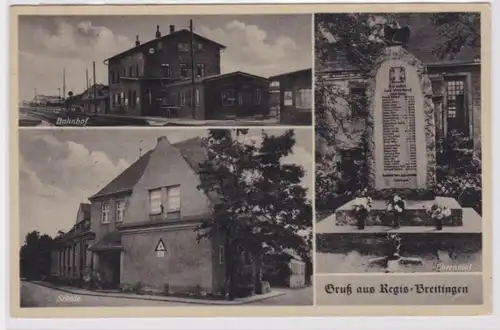 95359 Mehrbild Ak Gruß aus Regis Breitingen Bahnhof, Schule usw. 1939