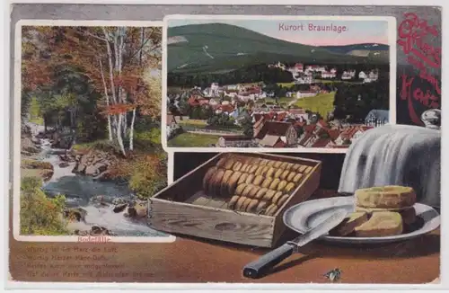 95435 Mehrbild Ak Duftende Grüße aus dem Harz - Kurort Braunlage, Harzer Roller