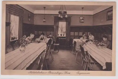 95439 Ak Jugendheim Mittelelbehaus in Braunlage und Harz Tagesraum um 1910