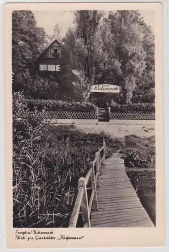 95553 Ak Templin/Uckermark - Blick zur Gaststätte 'Kiefernnest' um 1950