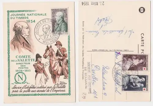 95617 Ak Journée nationale de timbre 1954, comte de Lavalette, directeur du poste 1804-1815
