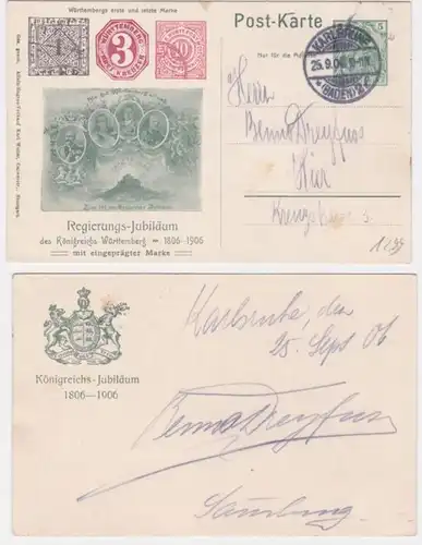 95739 Ganzsache Ak 100 jähriges Regierungsjubiläum Königreichs Württemberg 1906