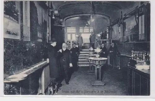 95757 Ak Gruss de la 1ère source de bière a la Aschinger Berlin 1909