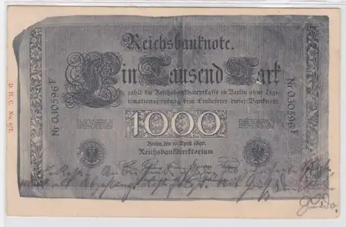 95774 billet Ak Reichsbanknote, 1000 Mark, 1 000 Reichesmark 1901