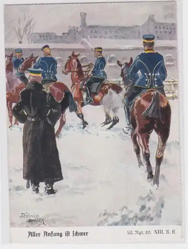 96829 Ak Ulanen Regiment 20 'Aller Anfang ist schwer' um 1930