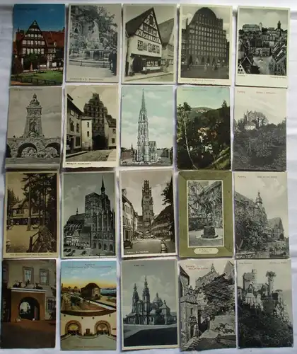 143887/ 100 Ansichtskarten Ortschaften Dubrovnik, Warburg, Baden-Baden usw.
