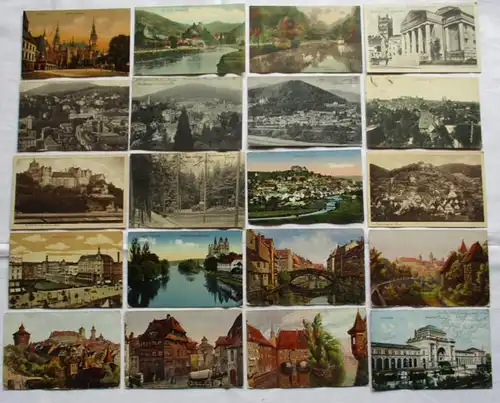 126182/ 100 Ansichtskarten Ortschaften Lichtental, Eutin, Heimbach, Cassel usw.