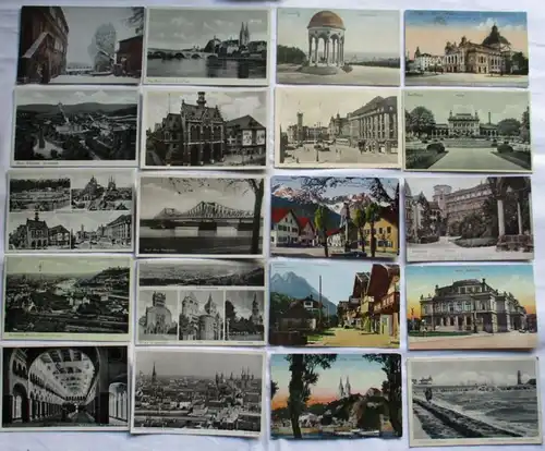 144023/ 100 Ansichtskarten Ortschaften Ohrberg, Mindelheim, Werl, Goslar usw.