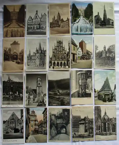 144023/ 100 Ansichtskarten Ortschaften Ohrberg, Mindelheim, Werl, Goslar usw.