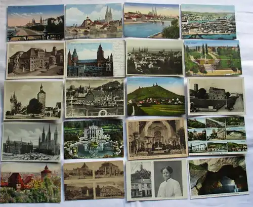 140795/ 100 Ansichtskarten Ortschaften Ansbach, Meersburg, Altenstein usw.
