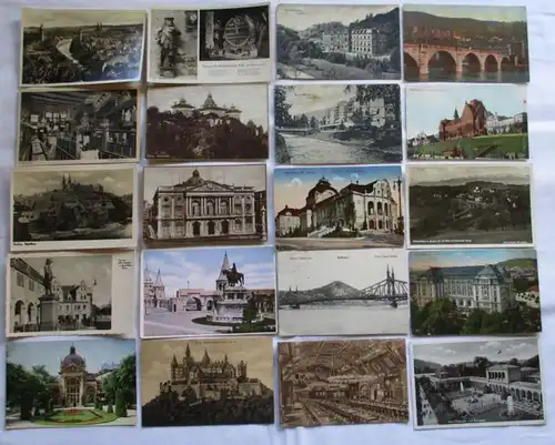 142336/ 100 Ansichtskarten Ortschaften Sigmaringen, Ettlingen, Cintra usw.