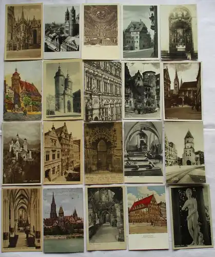 126167/ 100 Ansichtskarten Ortschaften Ulm, Kulmbach, Oybin, Werl, Trier usw.