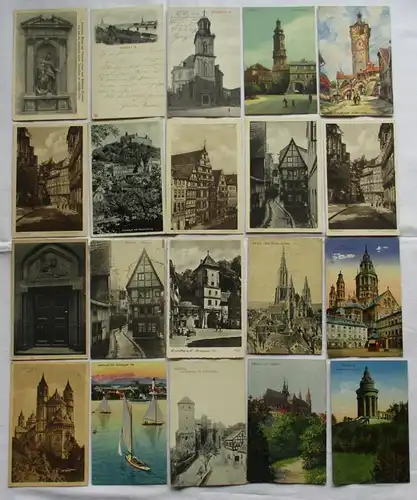 126167/ 100 Ansichtskarten Ortschaften Ulm, Kulmbach, Oybin, Werl, Trier usw.