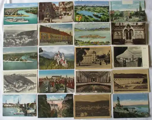 115468/ 100 Ansichtskarten Ortschaften Reiboldsgrün, Longueville, Fischbeck usw.
