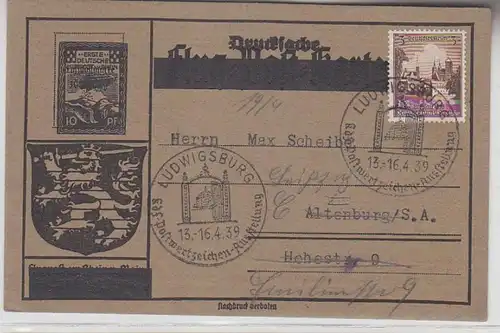 70350 Ak Ludwigsburg Postwertzeichen Ausstellung 1939