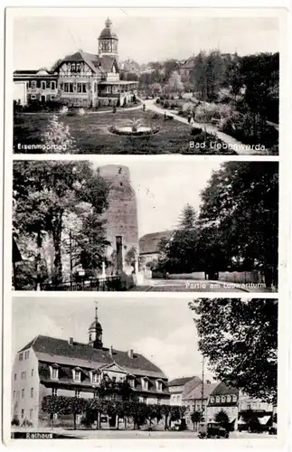 56577 Multi-image Ak Bad Liebenwerda Eisenmoorbad, Lubwartturm, Hôtel de ville 1939