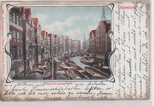 20190 Ak Hamburg Deichstrassenfleeth 1903