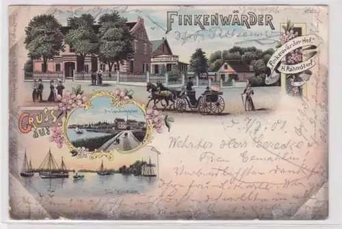 70630 Ak Lithographie Salutation de wilder de pinson 'Wilde de fink' 1901
