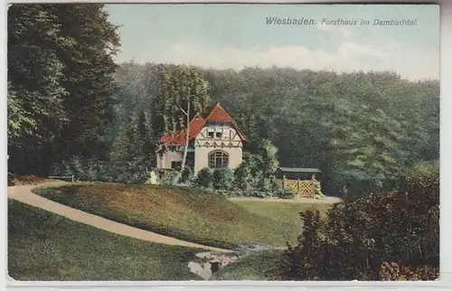 70083 Ak Wiesbaden Forsthaus im Dambachtal 1910