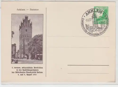 26985 Ganzsachen Ak Anklam Steintor 1937