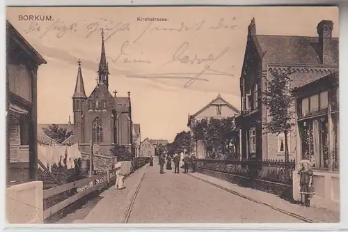 70188 Ak Borkum Kirchstrasse 1910