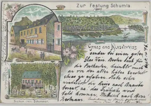 92472 Ak Lithographie Salutation en Moselleweiss Vers la forteresse de Shumla 1896