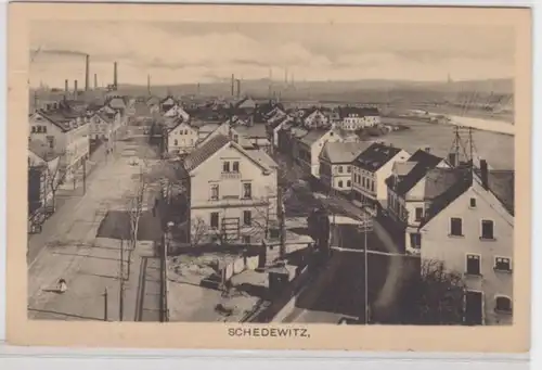 61103 Feldpost Ak Schedewitz bei Zwickau Totalansicht mit Apotheke 1915