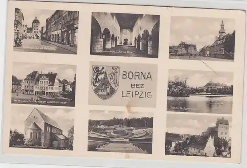 70689 Multi-image Ak Borna Vues de la ville vers 1940