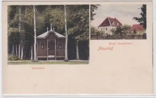 95384 Mehrbild Ak Naunhof Wettinhütte, königl. Oberförsterei um 1900