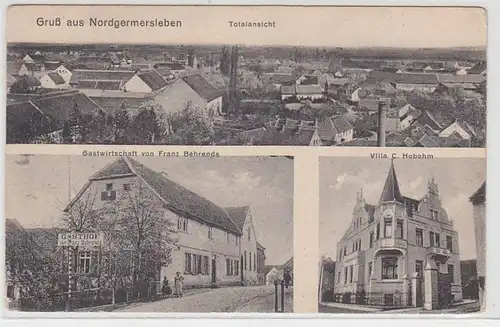 68436 Mehrbild Ak Gruss aus Nordgermersleben Gastwirtschaft usw. um 1910
