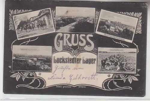 70439 Mehrbild Feldpost Ak Gruß aus Lockstedter Lager 1916